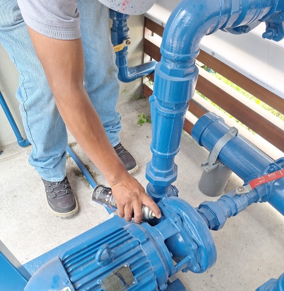 Mantenimiento de motor y bomba del sistema hidroneumático